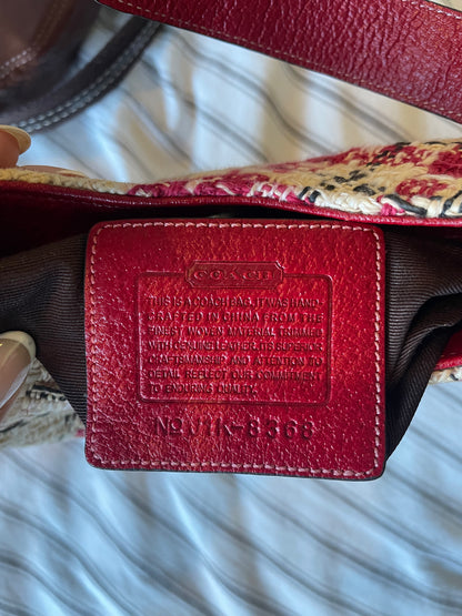 *RARE* Coach Curved Faylyn Tweed Plaid Shoulder Bag