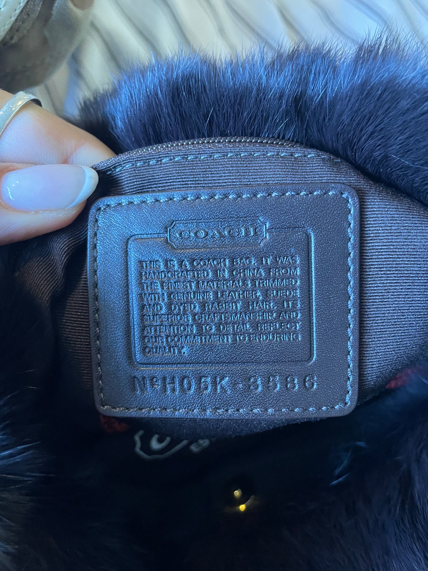 *RARE* Coach Rabbit Fur Hobo Bag in Brown