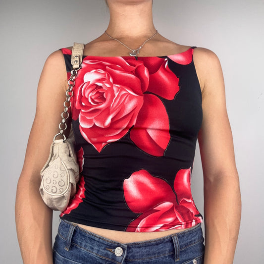 Boat Neck Rose Cami