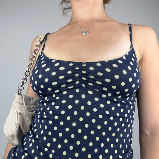 Blue and Yellow Polka Dot Cami