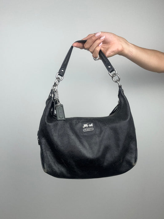 Coach Madison Black Leather Hobo Bag