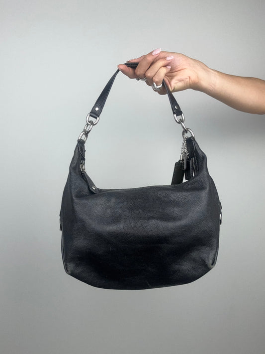 Coach Madison Black Leather Hobo Bag
