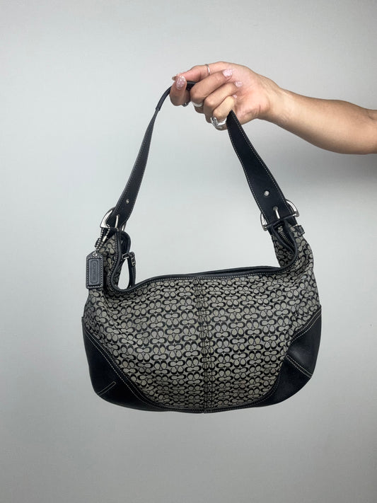 Coach Large Signature Hobo Bag in Black