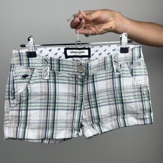 A&F Blue/White Mini Shorts