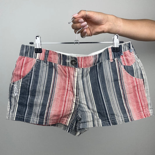 Y2K Striped Mini Shorts