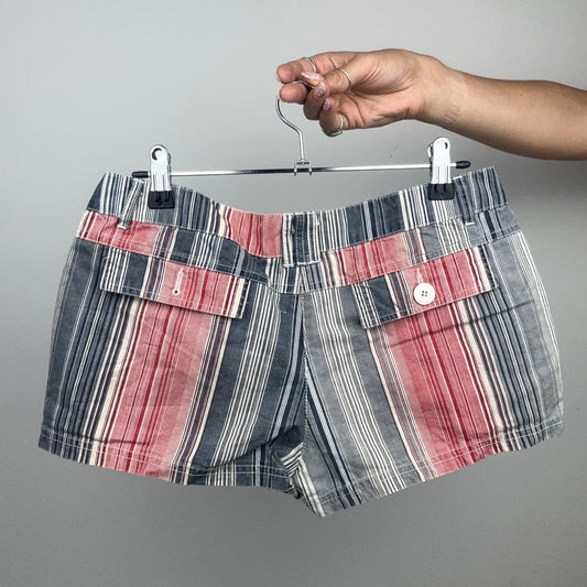 Y2K Striped Mini Shorts