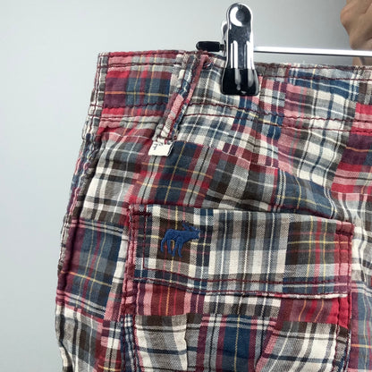 A&F Red Plaid Mini Shorts