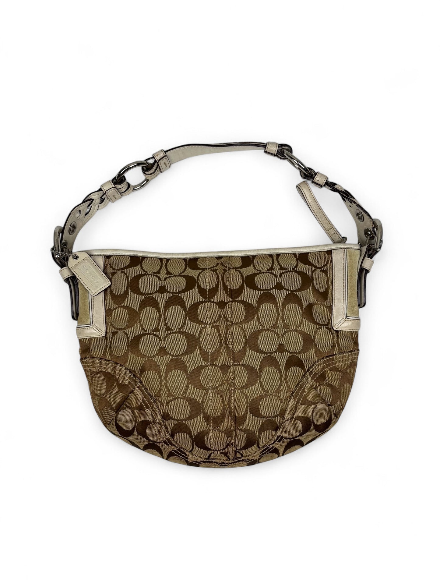 Coach Signature Braided Hobo Shoulder Bag