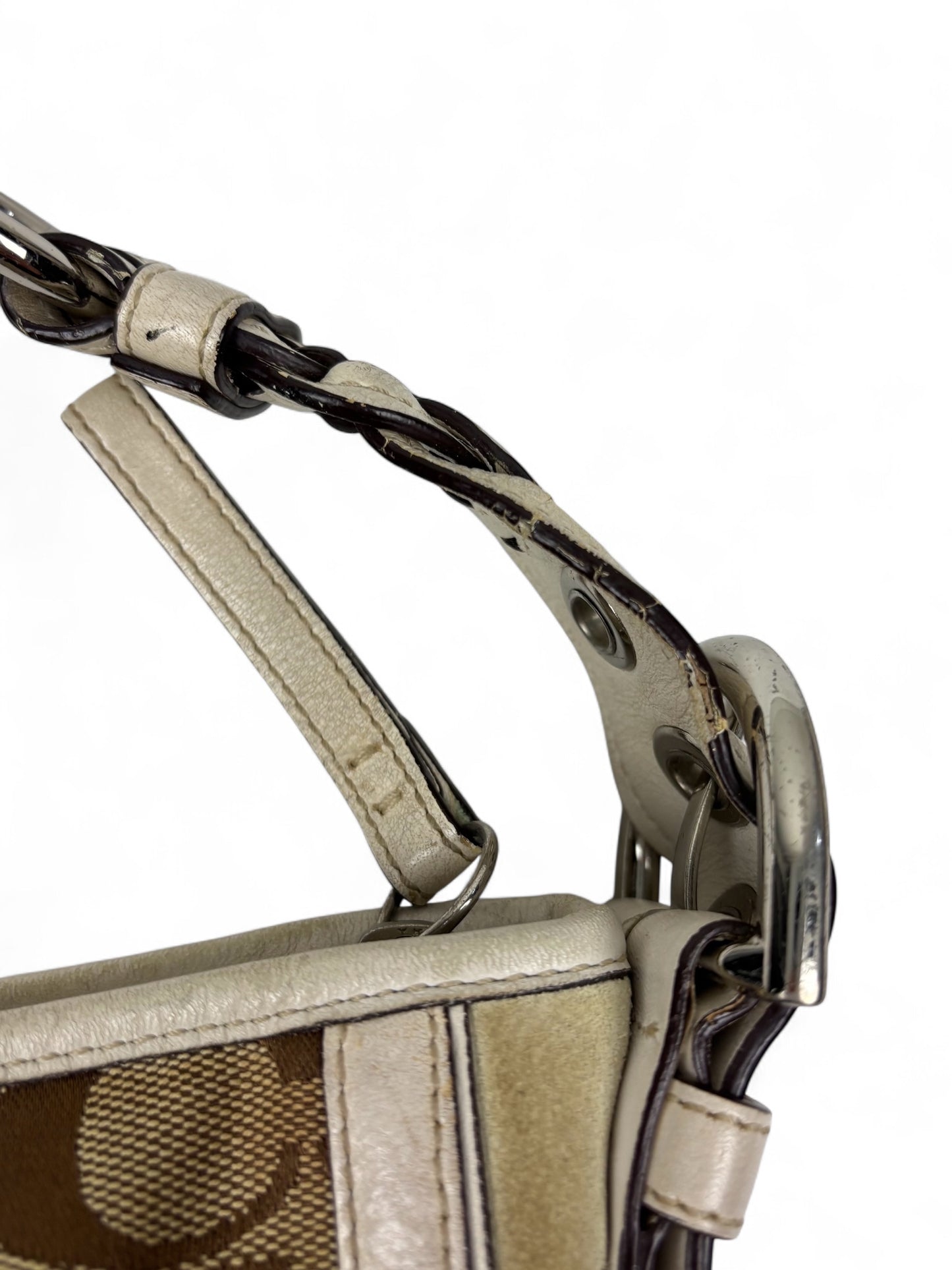 Coach Signature Braided Hobo Shoulder Bag