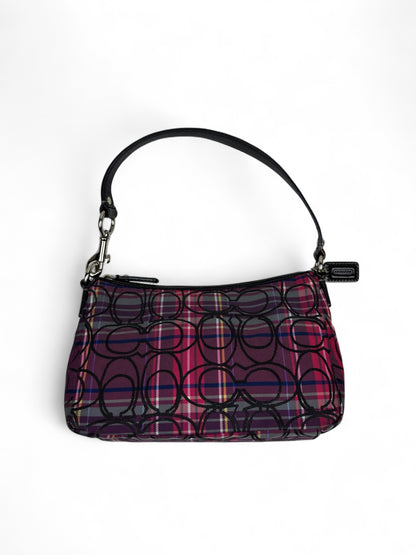 Coach Signature Plaid Glitter Mini Bag