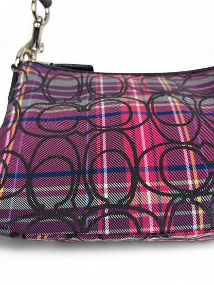 Coach Signature Plaid Glitter Mini Bag