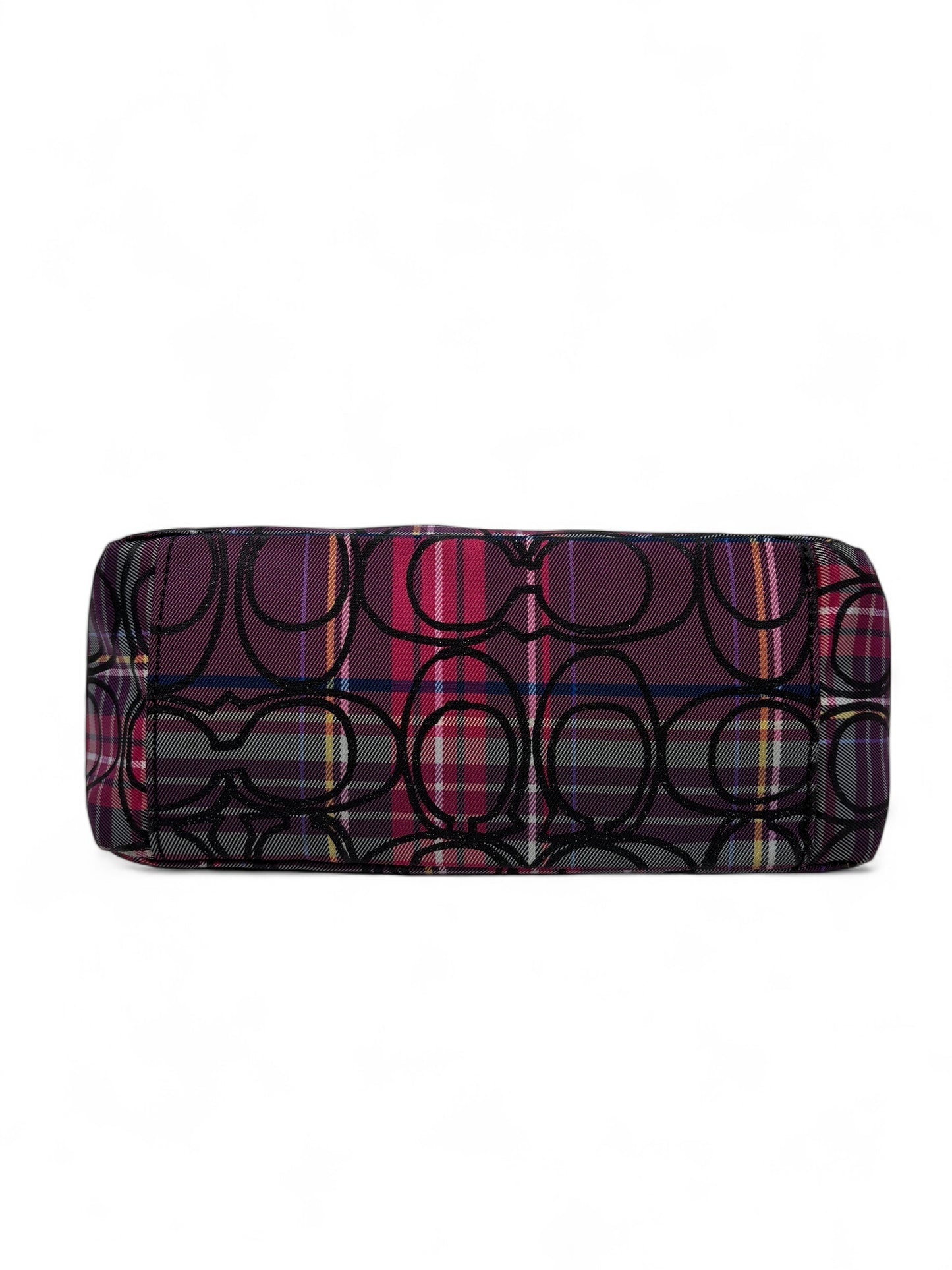 Coach Signature Plaid Glitter Mini Bag
