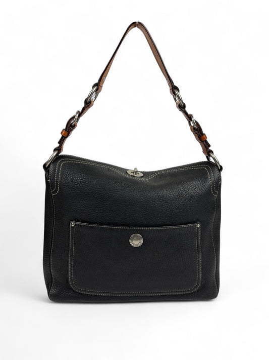 Coach Chelsea Pebbled Leather Turn Lock Shoulder Bag